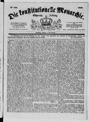 Die konstitutionelle Monarchie vom 30.12.1850