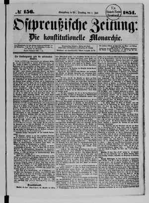 Ostpreußische Zeitung vom 01.07.1851