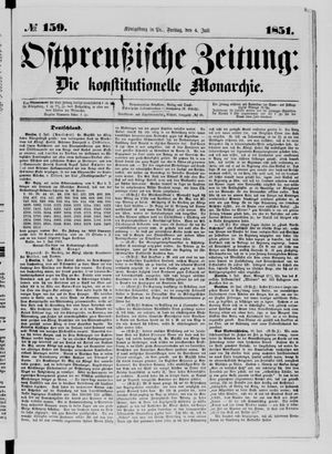 Ostpreußische Zeitung vom 04.07.1851