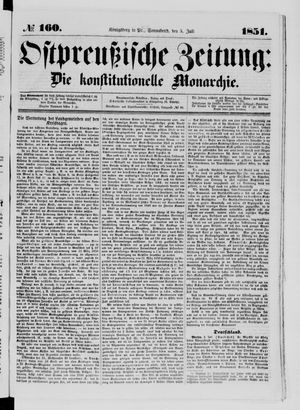 Ostpreußische Zeitung on Jul 5, 1851