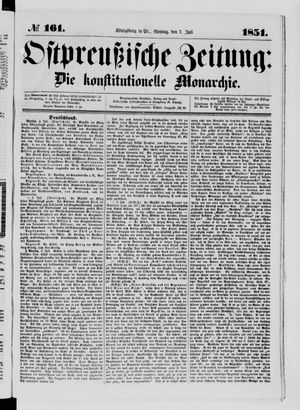 Ostpreußische Zeitung on Jul 7, 1851