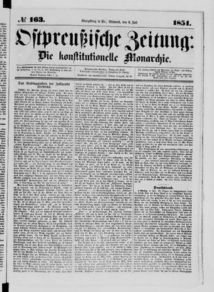 Ostpreußische Zeitung vom 09.07.1851