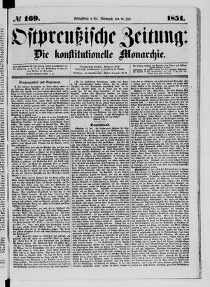 Ostpreußische Zeitung vom 16.07.1851