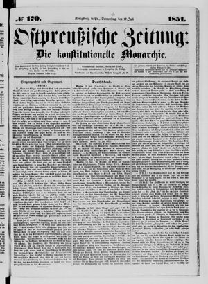 Ostpreußische Zeitung vom 17.07.1851