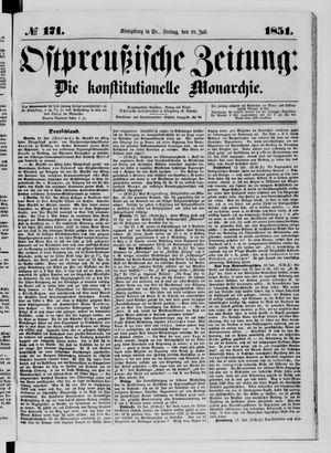 Ostpreußische Zeitung vom 18.07.1851