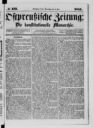 Ostpreußische Zeitung on Jul 19, 1851