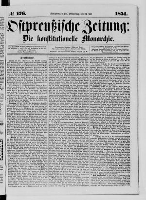 Ostpreußische Zeitung vom 24.07.1851