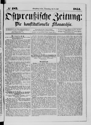 Ostpreußische Zeitung on Jul 31, 1851