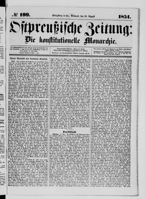 Ostpreußische Zeitung vom 20.08.1851