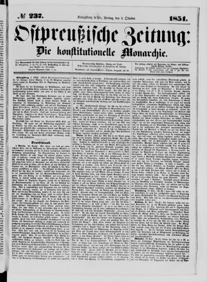 Ostpreußische Zeitung on Oct 3, 1851