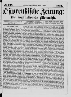 Ostpreußische Zeitung vom 16.10.1851