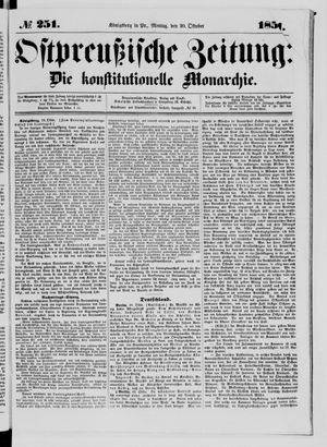 Ostpreußische Zeitung on Oct 20, 1851
