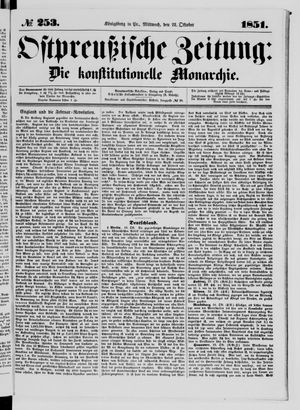 Ostpreußische Zeitung vom 22.10.1851