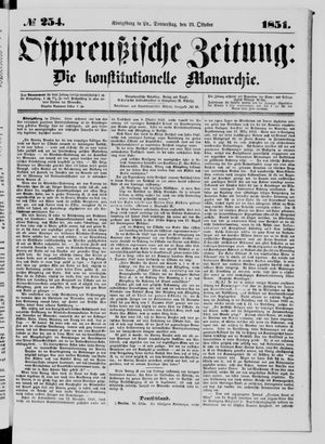 Ostpreußische Zeitung vom 23.10.1851