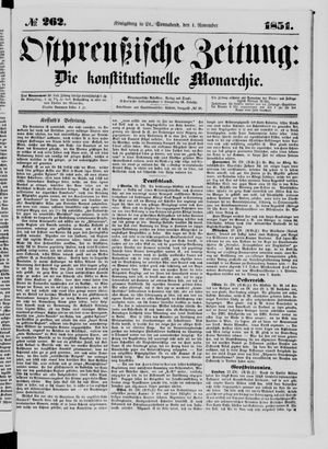 Ostpreußische Zeitung vom 01.11.1851