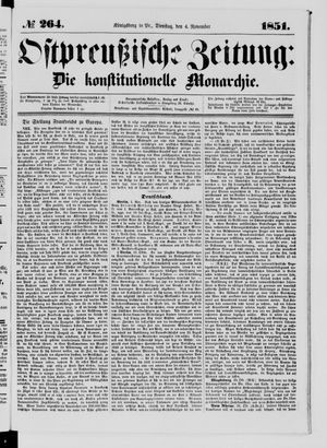 Ostpreußische Zeitung on Nov 4, 1851