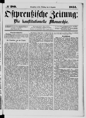 Ostpreußische Zeitung vom 02.12.1851