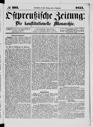Ostpreußische Zeitung vom 05.12.1851