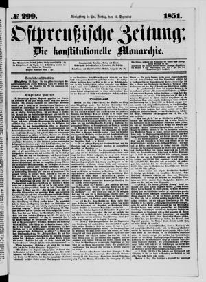 Ostpreußische Zeitung vom 12.12.1851