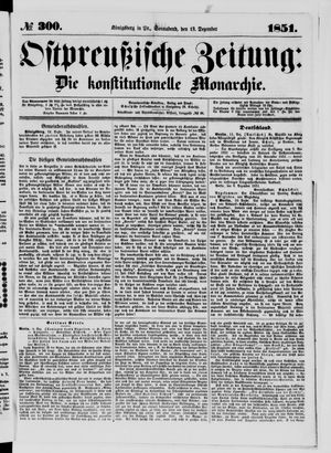 Ostpreußische Zeitung vom 13.12.1851