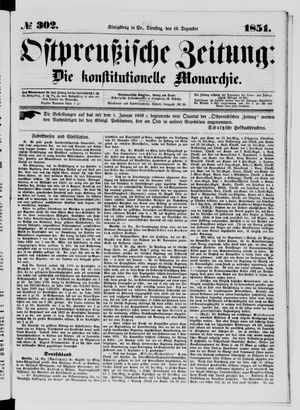 Ostpreußische Zeitung vom 16.12.1851