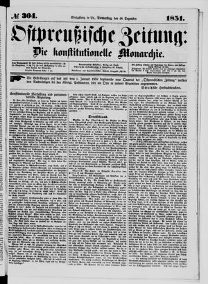 Ostpreußische Zeitung vom 18.12.1851