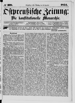 Ostpreußische Zeitung vom 23.12.1851