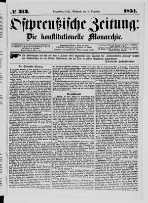 Ostpreußische Zeitung vom 31.12.1851