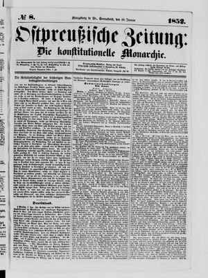 Ostpreußische Zeitung vom 10.01.1852