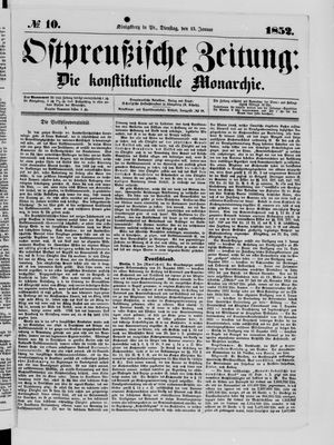 Ostpreußische Zeitung vom 13.01.1852