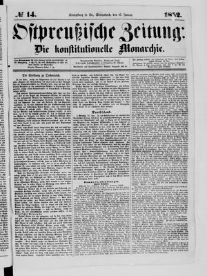 Ostpreußische Zeitung on Jan 17, 1852