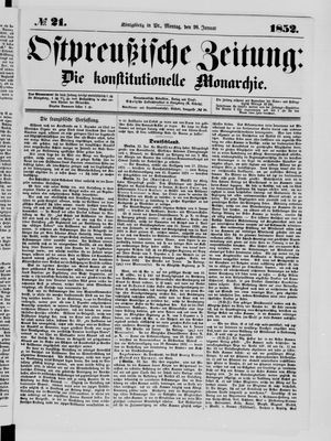 Ostpreußische Zeitung vom 26.01.1852
