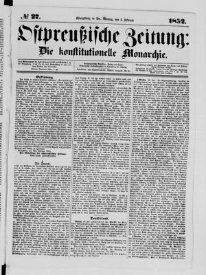 Ostpreußische Zeitung on Feb 2, 1852