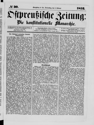 Ostpreußische Zeitung vom 05.02.1852