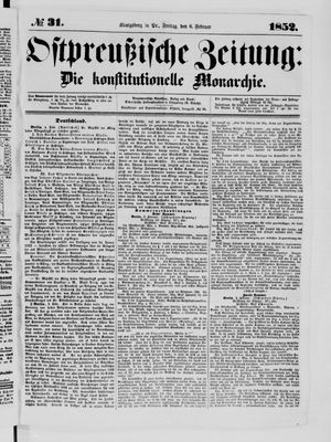 Ostpreußische Zeitung vom 06.02.1852