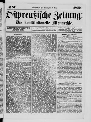 Ostpreußische Zeitung vom 08.03.1852