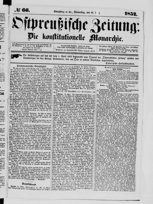 Ostpreußische Zeitung vom 18.03.1852