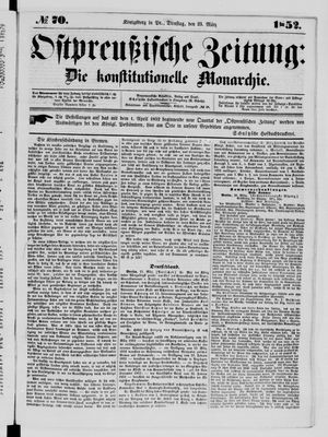 Ostpreußische Zeitung vom 23.03.1852