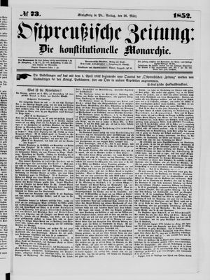 Ostpreußische Zeitung vom 26.03.1852