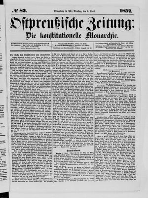 Ostpreußische Zeitung vom 06.04.1852