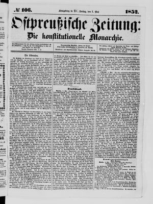 Ostpreußische Zeitung vom 07.05.1852