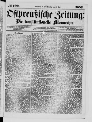 Ostpreußische Zeitung vom 11.05.1852
