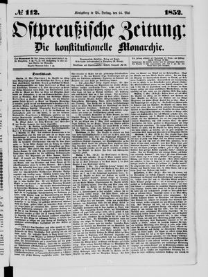 Ostpreußische Zeitung vom 14.05.1852