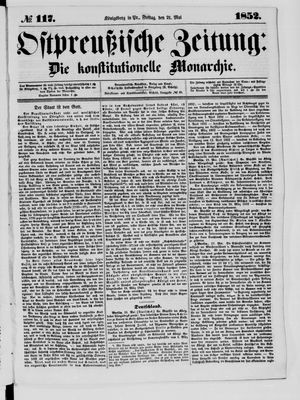 Ostpreußische Zeitung vom 21.05.1852