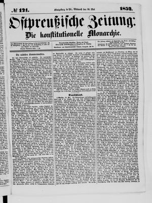 Ostpreußische Zeitung on May 26, 1852
