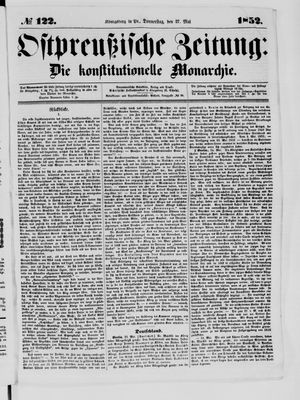 Ostpreußische Zeitung vom 27.05.1852