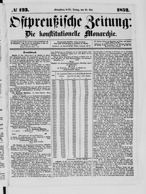 Ostpreußische Zeitung on May 28, 1852