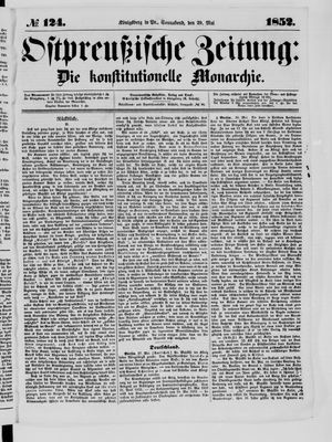 Ostpreußische Zeitung vom 29.05.1852