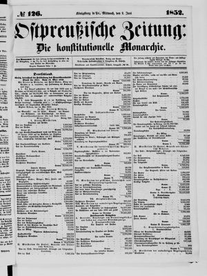 Ostpreußische Zeitung vom 02.06.1852