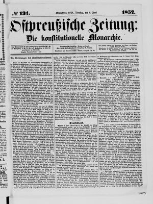 Ostpreußische Zeitung on Jun 8, 1852